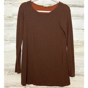 Bryn Walker Womens XXS Burgundy Black Plaid Lara Long Sleeve Tunic Top NEW